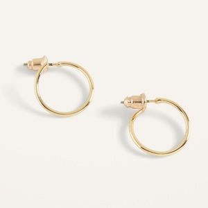 🆕 Real Gold-Plated Spiral Hoop Earrings (NWT)